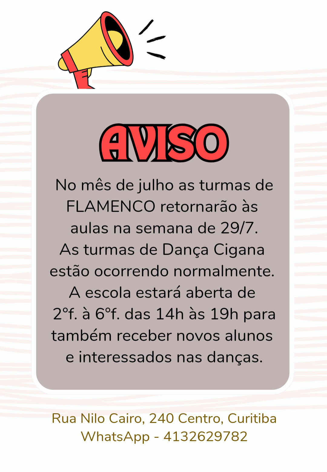 FÉRIAS FLAMENCAS EM JULHO