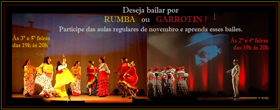 VENHA BAILAR CONOSCO EM NOVEMBRO!